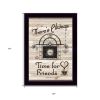 Time for Friends 3 Black Framed Print Kitchen Wall Art