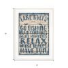Lake Rules 1 White Framed Print Wall Art
