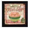 Jumbo Fresh Eggs Black Framed Print Wall Art
