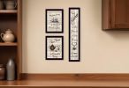 Set Of Three The Kitchen Collection II 3 Black Framed Print Kitchen Wall Art