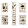 Set Of Five Kitchen Friendship 4 White Framed Print Kitchen Wall Art
