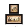 Set Of Two Natures or Bath 2 Black Framed Print Bathroom Wall Art