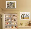 Set Of Two Down on the Farm 1 White Framed Print Wall Art