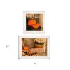 Set Of Two Autumn Harvest 1 White Framed Print Kitchen Wall Art