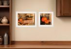 Set Of Two Autumn Harvest 1 White Framed Print Kitchen Wall Art