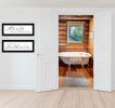 Set Of Two Household Humor 3 Black Framed Print Bathroom Wall Art