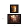 Set Of Two Natures Reflections 2 Black Framed Print Wall Art