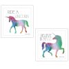 Set Of Two Believe in Magic White Framed Print Wall Art