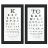 Set Of Two Eye Charts 4 Black Framed Print Wall Art