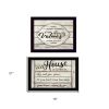 Set Of Two Family Values 3 Black Framed Print Wall Art