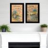 Set Of Two Living on the Lake 2 Black Framed Print Wall Art