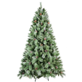 Artificial 7ft Green Christmas Tree With 1348PVC Hard Needle Mixed Branch Tips