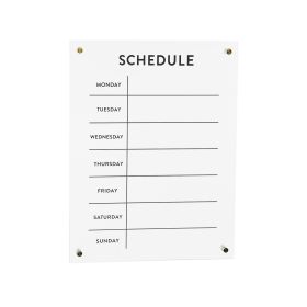 Weekly Wall Calendar 14.5" x 19"H Acrylic
