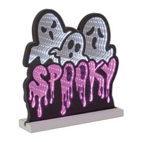 Triple Ghost/Spooky Ekkolight 12"L x 12.5"H Acrylic UL Plug