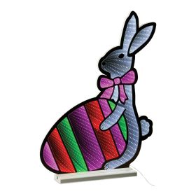 Bunny w/Easter Egg Ekkolight 23.5"H Acrylic UL Plug