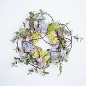 Hydrangea Wreath 22"D Cloth