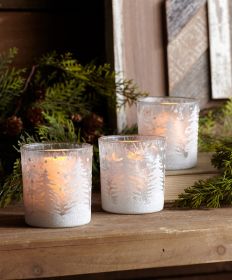 Tree Votive Holder in PVC Box (Set of 12) 3.5"H Glass