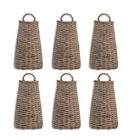 Wall Basket (Set of 6) 14"H Willow
