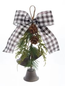 Bell Package Tie (Set of 6) 13"H Polyester/Plastic