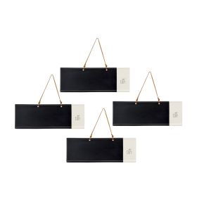 Get Cozy Memo/Chalkboard     (Set of 4) 14.25" x 5"H Stoneware