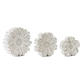 Flower (Set of 3)5"H, 6"H, 7"H Resin/Stone Powder