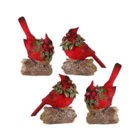 Cardinal (Set of 4) 5.5"H, 7"H Resin