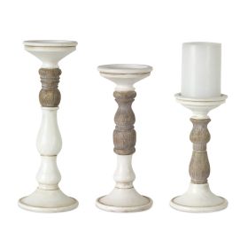 Candle Holder (Set of 3) 8.5"H, 10.5"H, 12.5"H Resin