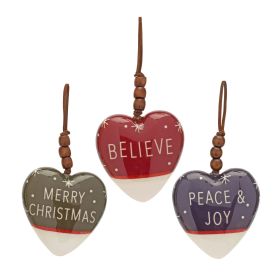 Heart Ornament (Set of 12) 4.75"H Foam