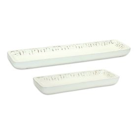 Tray (Set of 2) 18.25"L x 7"W, 27"L x 8.25"W Mango Wood