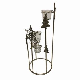 Triple Votive Holder 6.5"D x 15.75"H Iron