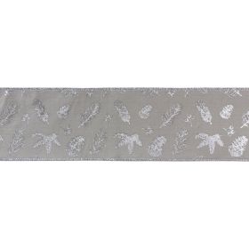 4" x 5 Yds. Ribbon (Set of 2) Wired Polyester