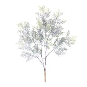 Snowy Cedar Branch (Set of 12) 21"H Plastic