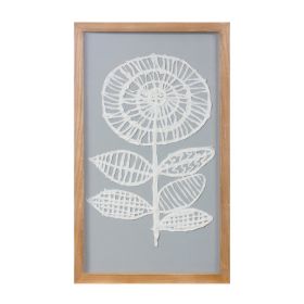 Floral Wall Art (Set of 2) 12"L x 20"H Wood/Paper