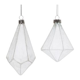 Ornament (Set of 6) 4.25"H, 5.75"H Glass