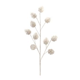 Glitter Pine Cone Spray (Set of 6) 31"H Plastic