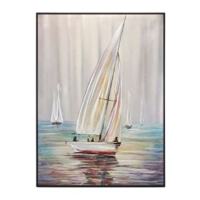 Sailboat Print 23.5"L x 30"H Aluminum