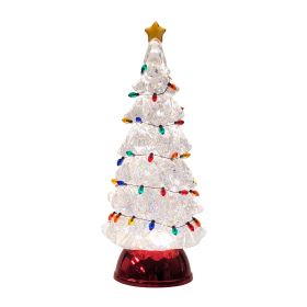 LED Tree 11.5"H Plastic 3 AA Batteries Not Included/USB Cord Included 6 Hr Timer
