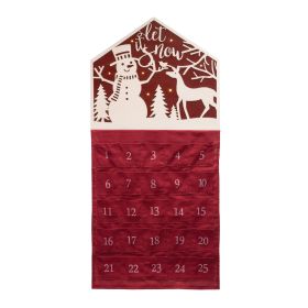 Let it Snow Countdown 16.5"L x 35"H MDF/Fabric