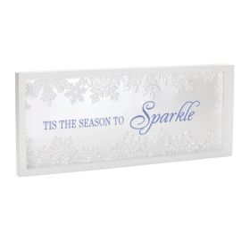 Tis the Season to Sparkle Frame 20"L x 8"H Iron/MDF/Wood