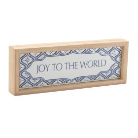 Joy to the World Sign 12"L x 4.5"H Wood