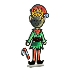 Elf w/Candy Cane Ekkolight 29"H Acrylic UL Plug