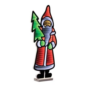 Santa w/Tree Ekkolight 23.5"H Acrylic UL Plug