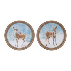Deer Frame (Set of 2) 11.5"D MDF/Paper