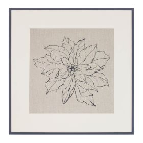 Poinsettia Frame 20"SQ Plastic/Paper/Glass