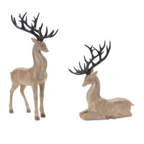 Deer (Set of 2) 13"H, 17.5"H Resin