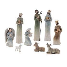 Nativity (Set of 9) 3"H - 11.75"H Resin