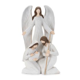 Holy Family w/Angel 16"H Resin
