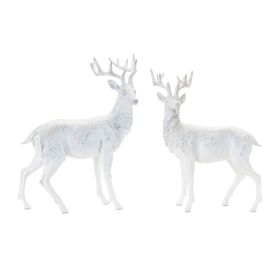 Deer (Set of 2) 13"L x 17"H Resin