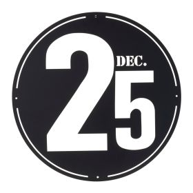 Dec. 25 Plaque 24"D Sheet Iron