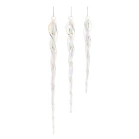 Icicle Ornament (Set of 18) 7.5"H, 9.5"H, 11.5"H Glass
